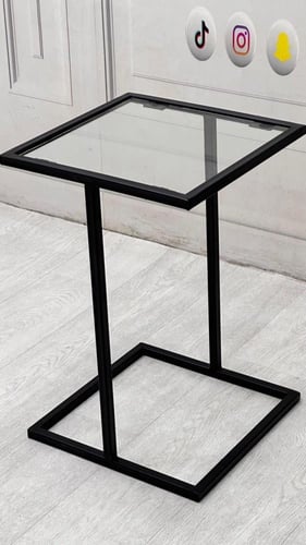 طاولة خدمة مودرن حديد اسود