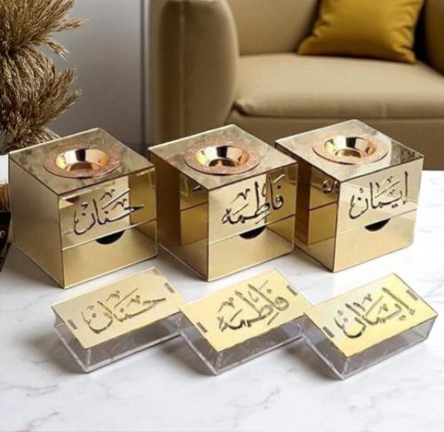 عرض 3 مباخر ملكيه + 3 صناديق للبخور