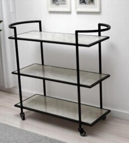 عربية تقديم 3 دور خشب ابيض رخامي