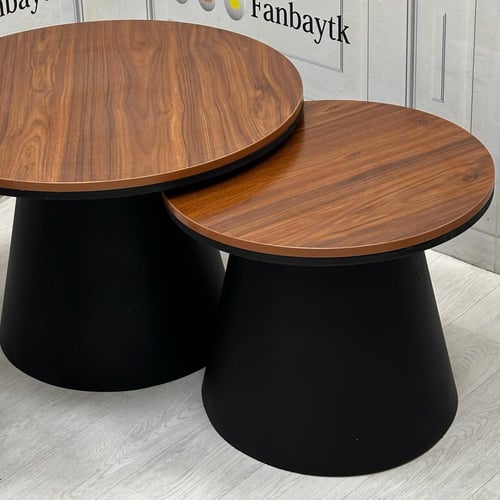 طقم طاولتين عمود مع 4 خدمة-FANBAYTK