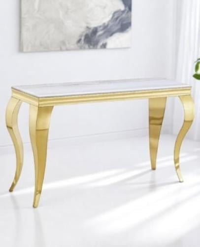 طاولة الكونسول استيل رخام : CS003 GOLD