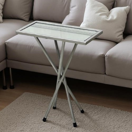 طاولة خدمة فضي مقاس :16* 45 * 56