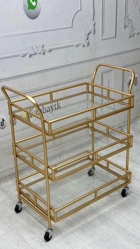 عربة 3 دور زجاج شفاف