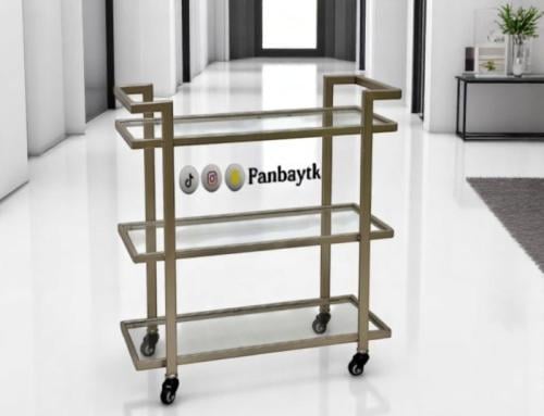 عربية تقديم 3 دور زجاج شفاف(ترولي)