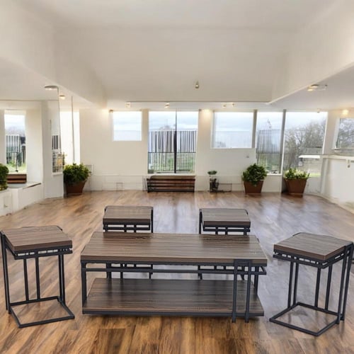 طقم طاولات قهوة خشب 1+4 :AQEEL_ATH