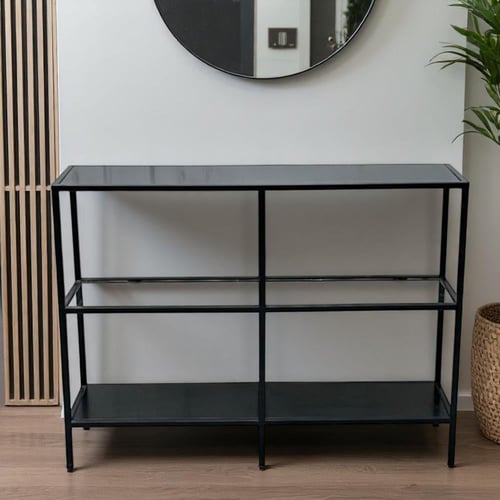 طاوله مدخل بثلاثه طابق -أسود