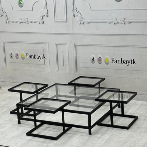 طاولة ضيافة عصرية مع4 طاولات خدمة