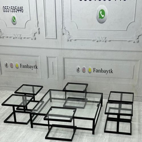 طاولة ضيافة عصرية مع4 طاولات خدمة