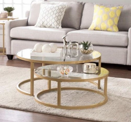 طقم طاولات زجاج