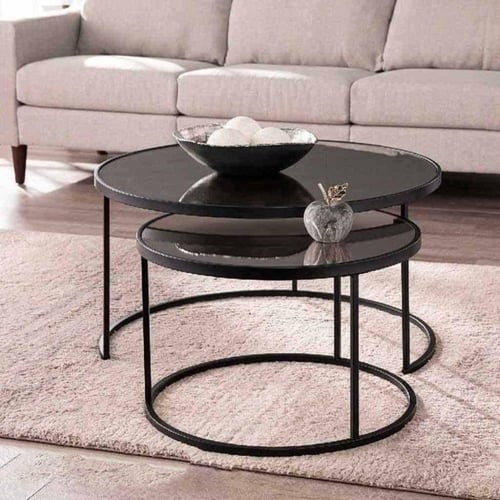 طقم طاولات اسود