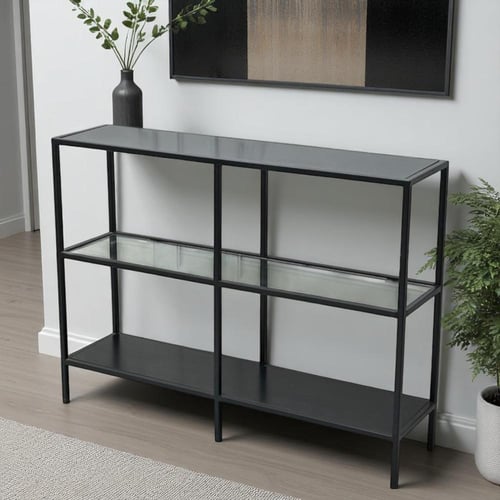 طاوله مدخل بثلاثه طابق -أسود