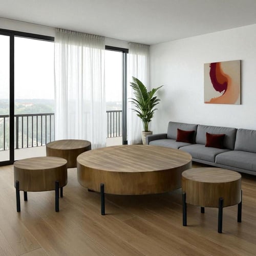 طاولة قهوة عصرية 4 طاولات خدمة