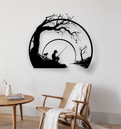 لوحة فنية جدارية معدنية