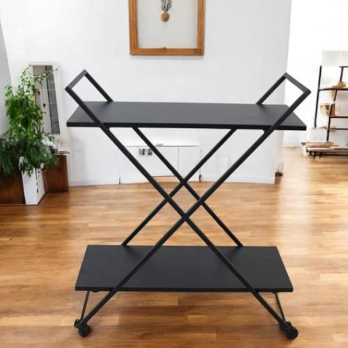 عربية تقديم 2 دور خشب تصفيط (قابلة للطي)