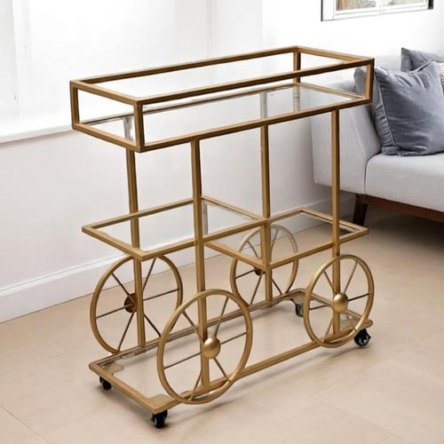 عربة تقديم ذهبي انيقه