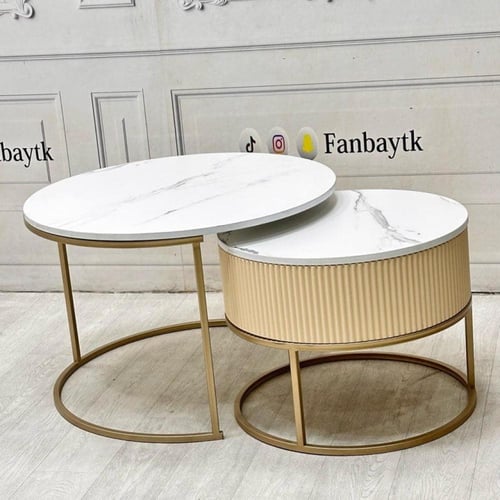 طاولتين متداخلة بدون دروج