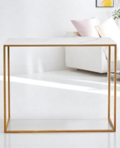 كونسول ذهبي سطح بديل رخام