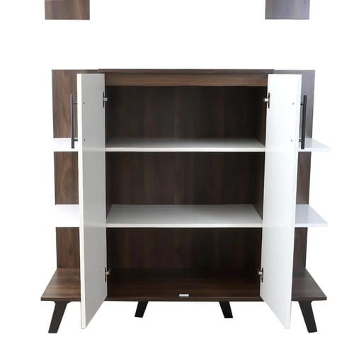 ركن قهوة خشبي للمنزل 3 ادراج وارفف خشب ماليزي لون...