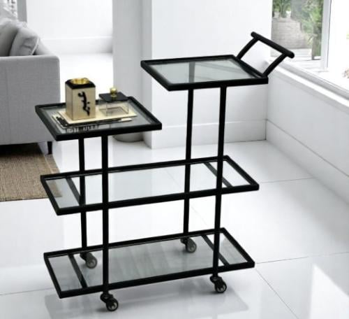 ترولي/عربية تقديم 4 دور زجاج شفاف