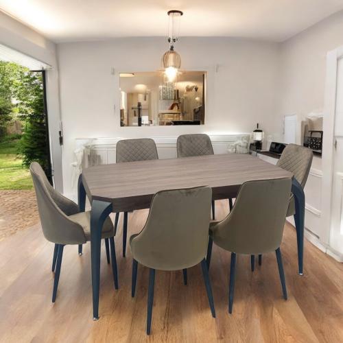 طاولة طعام خشب مع 6 كراسي : FKR_ATH