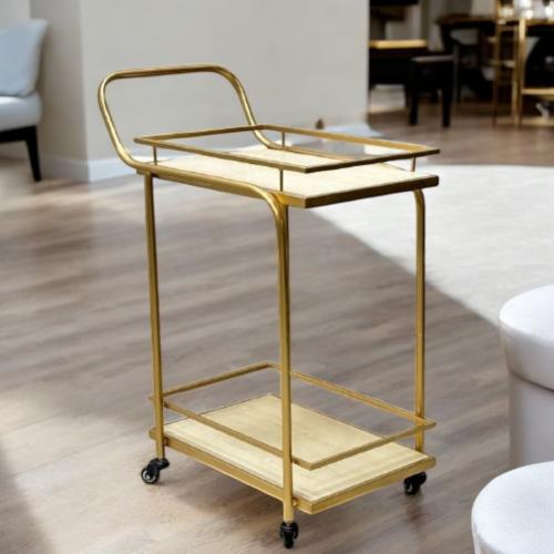 عربة تقديم أنبقة-ذهبي