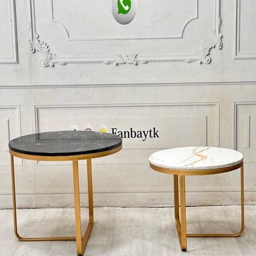 طقم طاولتين بديل الرخام مطفي