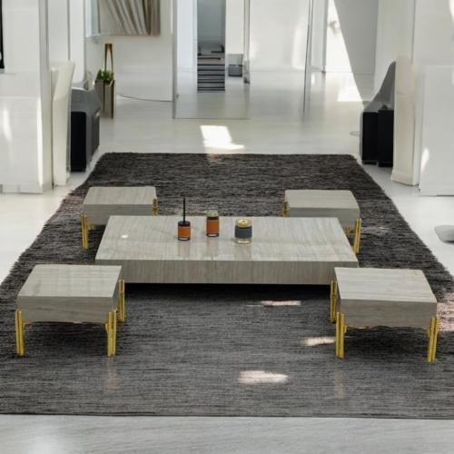 طقم طاولات ضيافة ارضي بديل للرخام