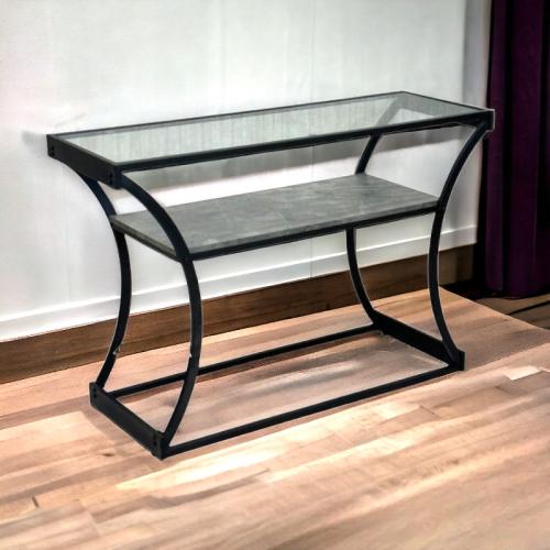 كونسول استقبال زجاج خشب 120x85x40