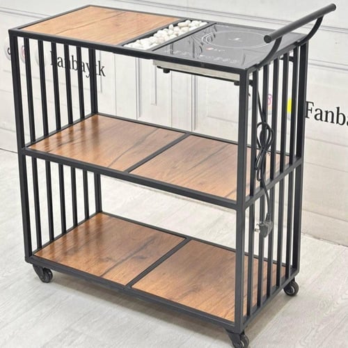 عربة تقديم 3 دور مع سخان