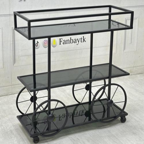 عربيه تقديم مقاس لون اسود 90*30*80