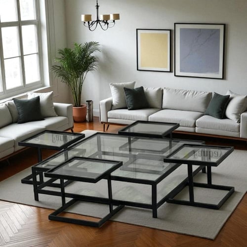 طاولة ضيافة عصرية مع4 طاولات خدمة