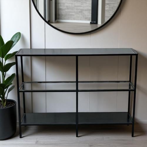 طاوله مدخل بثلاثه طابق -أسود