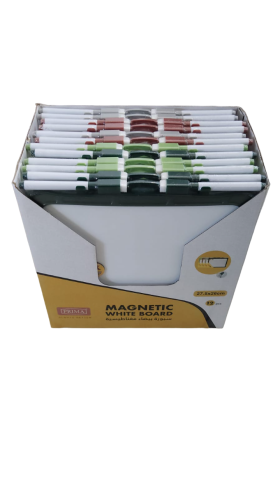 كرتون 12 سبورة بيضاء وجهين مغناطيسية مقاس 27.50*26...