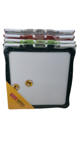 4 سبورة بيضاء وجهين مغناطيسية مقاس 27.50*26 سم الو...