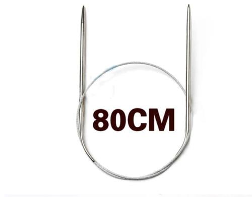 سنارات إبر التريكو بطول 80 سم (مقاسات مختلفة)