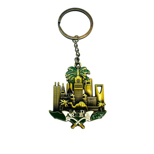 ميدالية السعودية معدنية نحاسية 3D