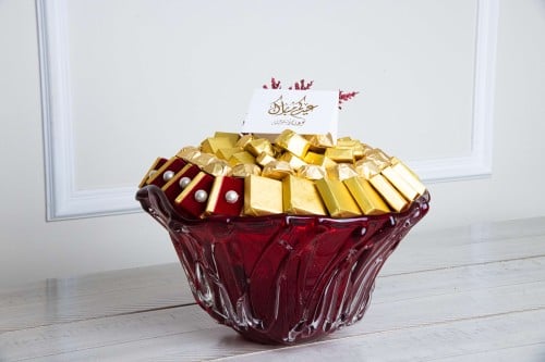 فازة عودية شوكولاتة مغلفة ذهبي فقط