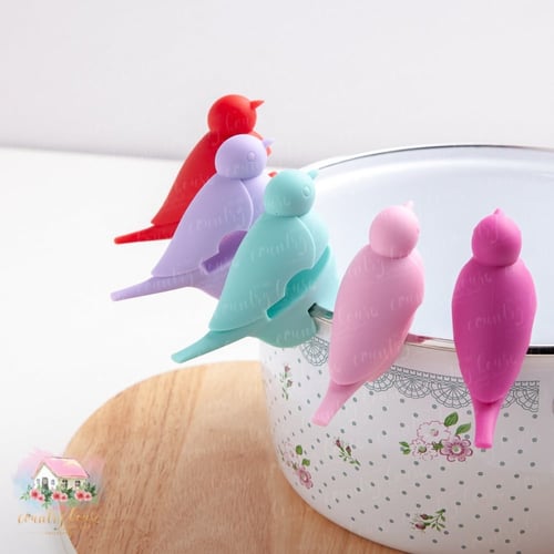 5972 حامل سيليكون لملعقة الطبخ بشكل عصفور