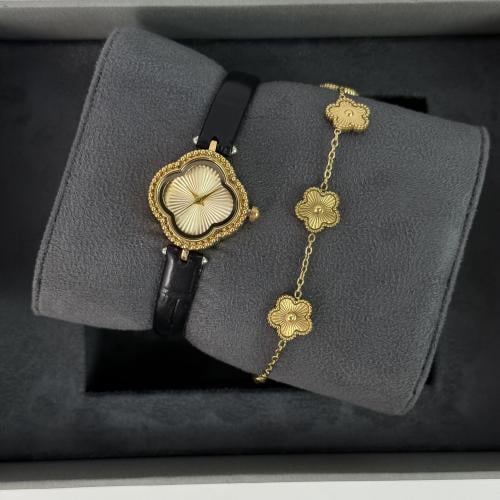 طقم ساعة نسائي جلد - DI2405