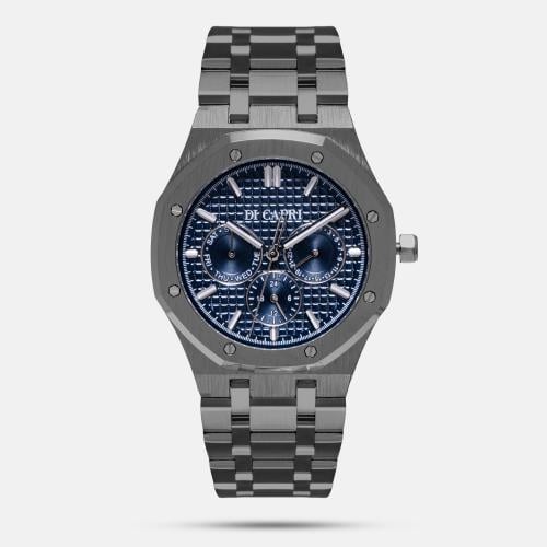 ساعة رجالي دي كابري ستيل مينا كحلي مع هدية - DI775...