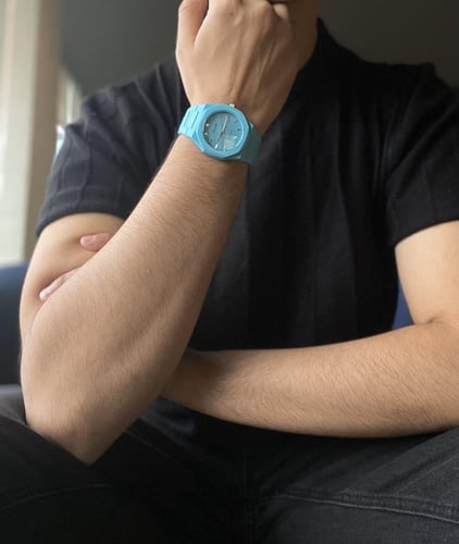 ساعه كاربون رجالي سماوي - DI70124