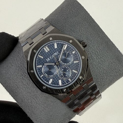 ساعة رجالي دي كابري ستيل مينا كحلي مع هدية - DI775...