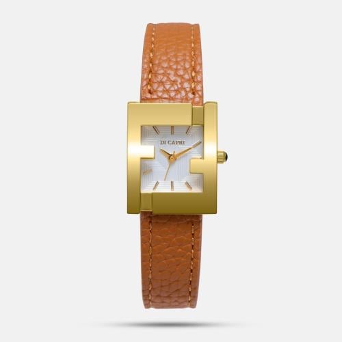 ساعة جلد جملي ذهبي - 3754