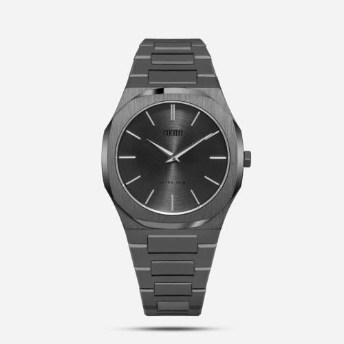 ساعه يد رجالي رمادي بالكامل مع هدية - 77503