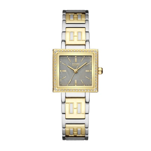 ساعة فضي وذهبي نسائية - CO33108TGGY