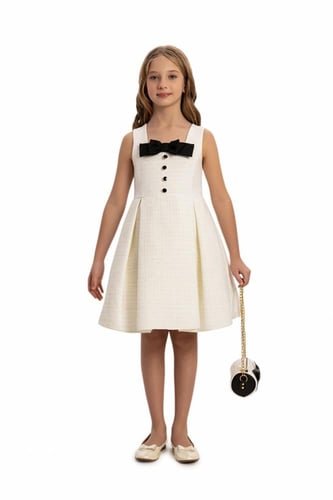 فستان مع جاكيت و حقيبة