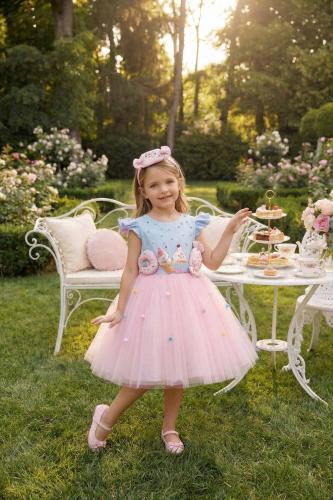 فستان تول من مجموعة "سويت تريتس" للبنات الصغيرات،...