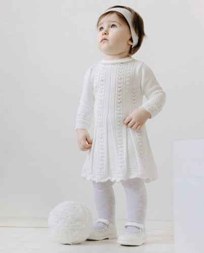 فستان تريكو اسباني مع ربطة