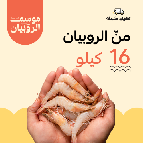 روبيان وسط منّ - 16 Kg Shrimp Medium