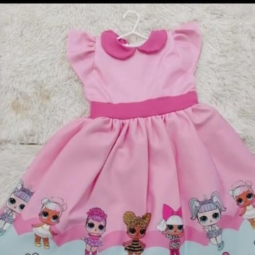 فستان لول وردي